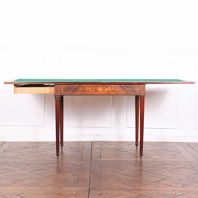 Very Unusual Inlaid Exotic Wood Games Table 2