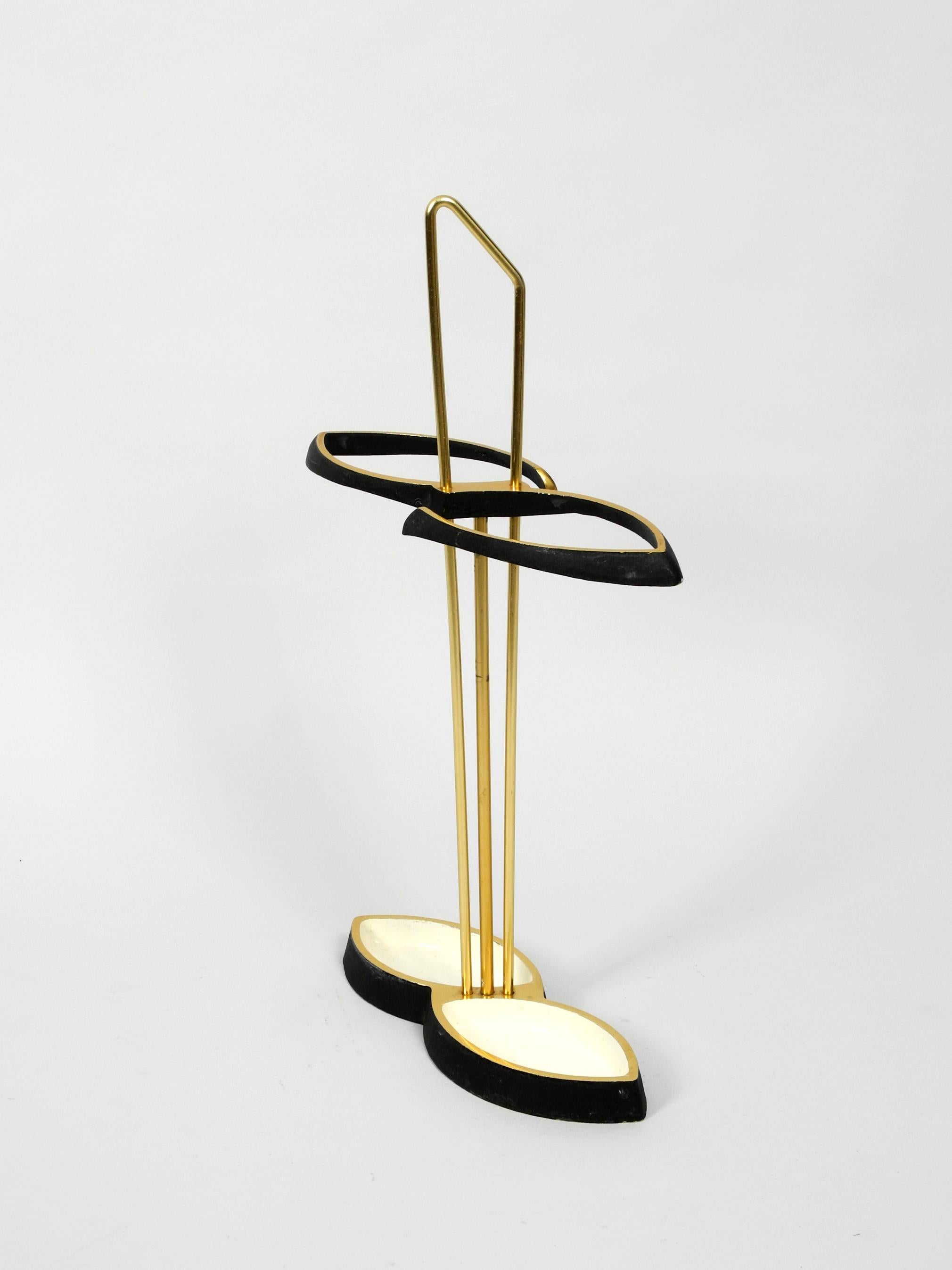 German Very Unusual Mid-Century Modern Brass Umbrella Stand