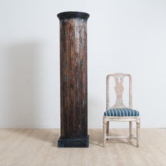 Very Unusual Provincial Gustavian Column Cabinet from 1810