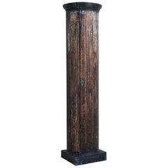 Very Unusual Provincial Gustavian Column Cabinet from 1810
