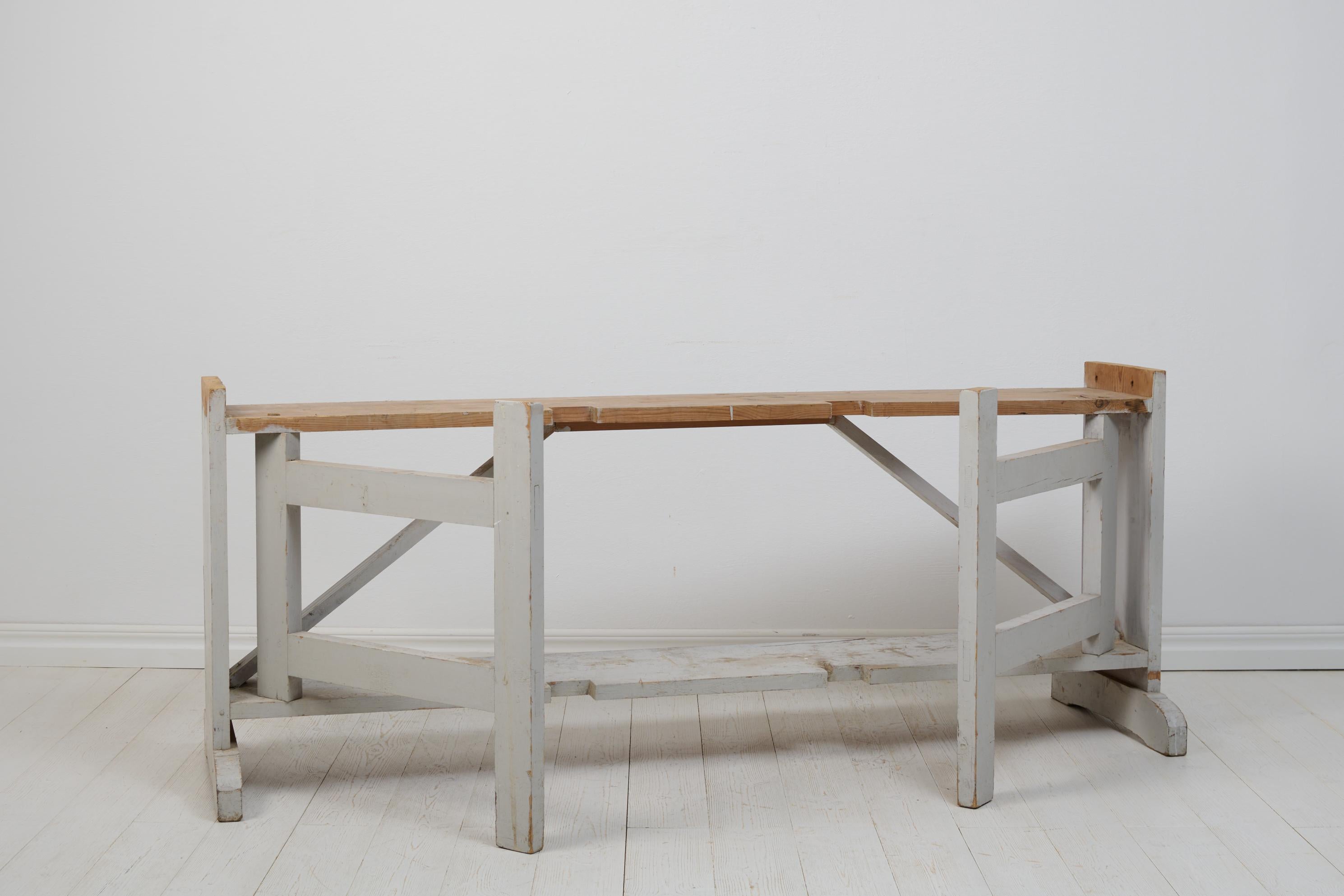 Console ou table de salle à manger suédoise très inhabituelle, ancienne et gustavienne à abattant en vente 2
