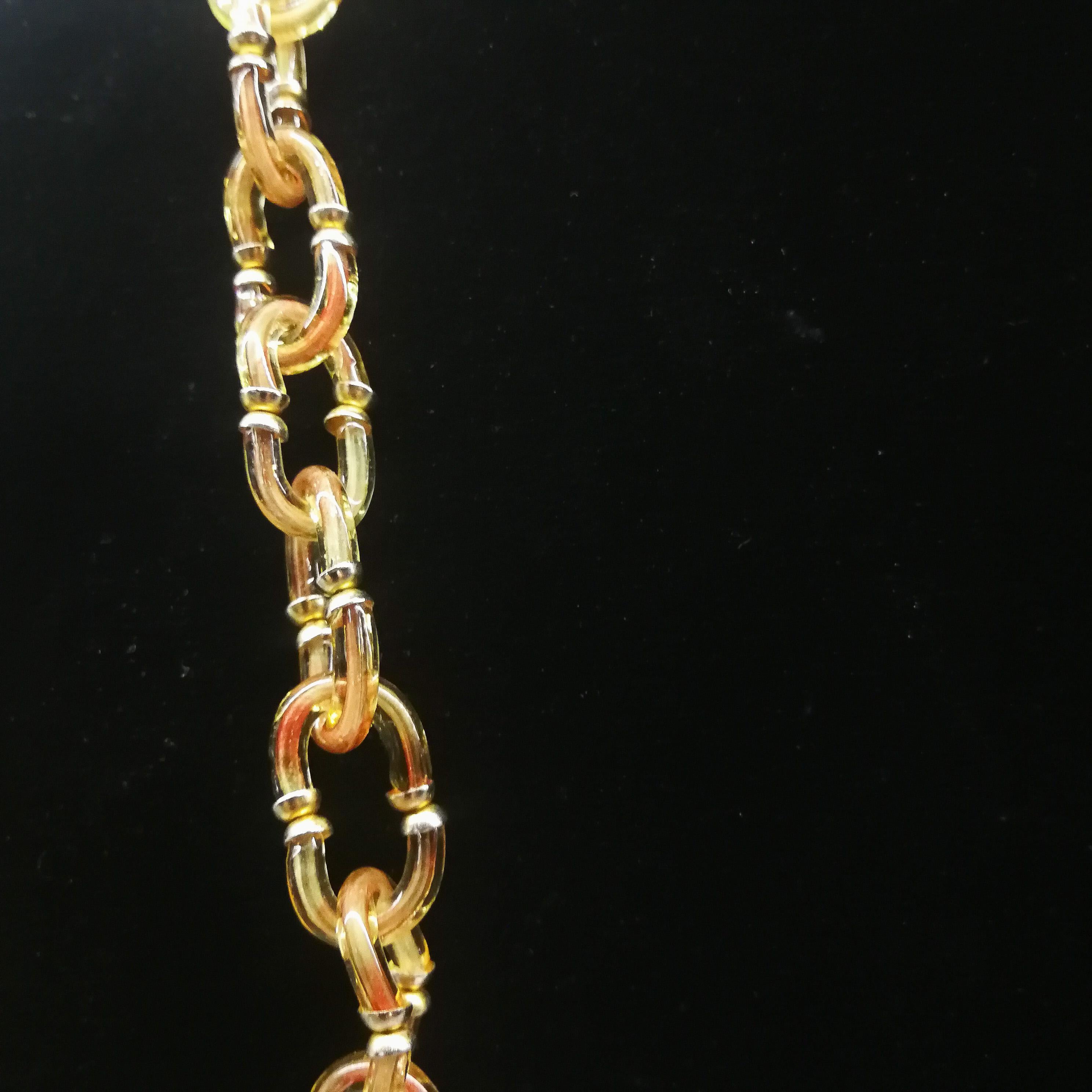 Women's An exceptionally long, clear paste and gilt metal chain, Seguso/Chanel, c1968 For Sale