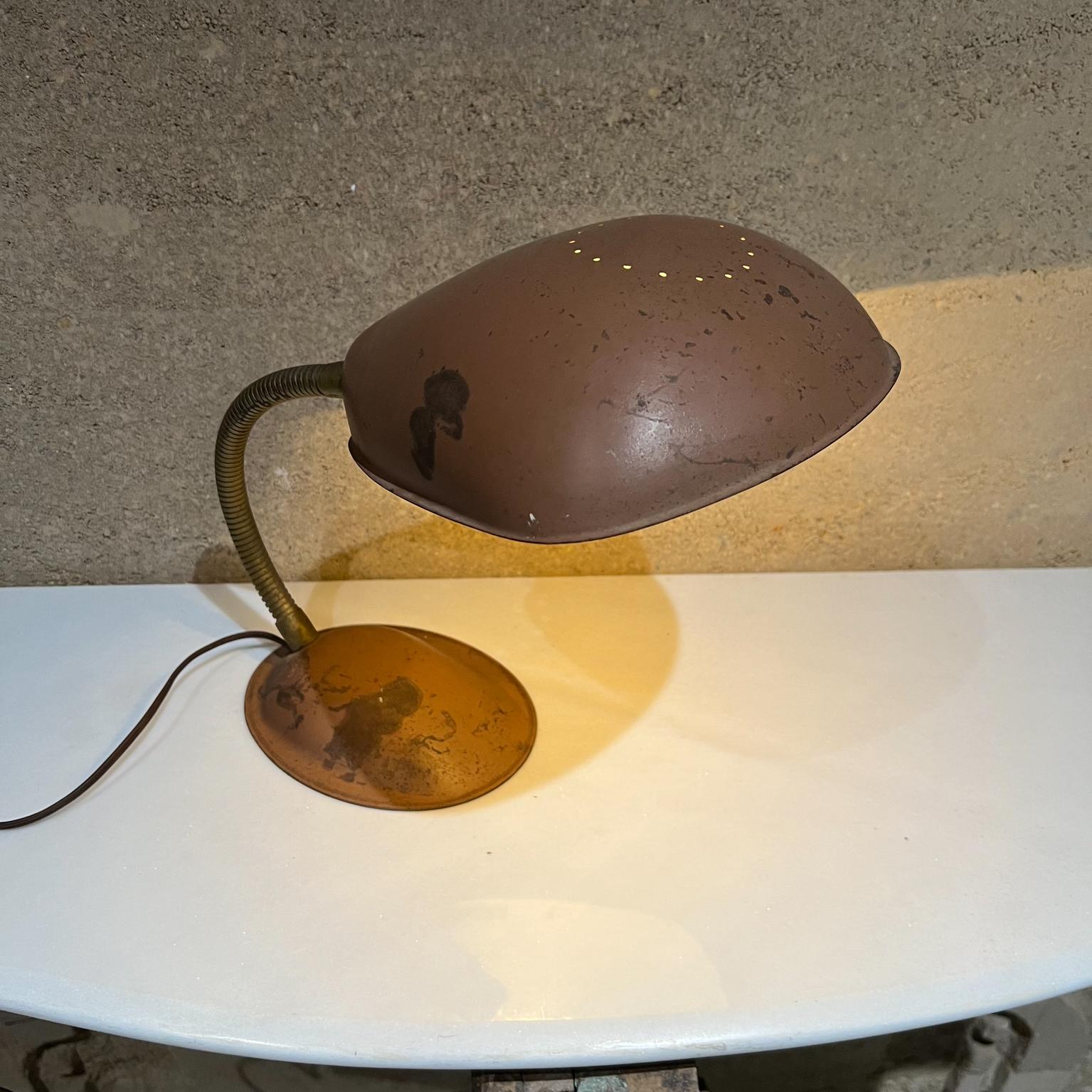 Very Vintage Cobra Desk Lamp Style of Greta Grossman Faded Brown 1960s LA For Sale 1
