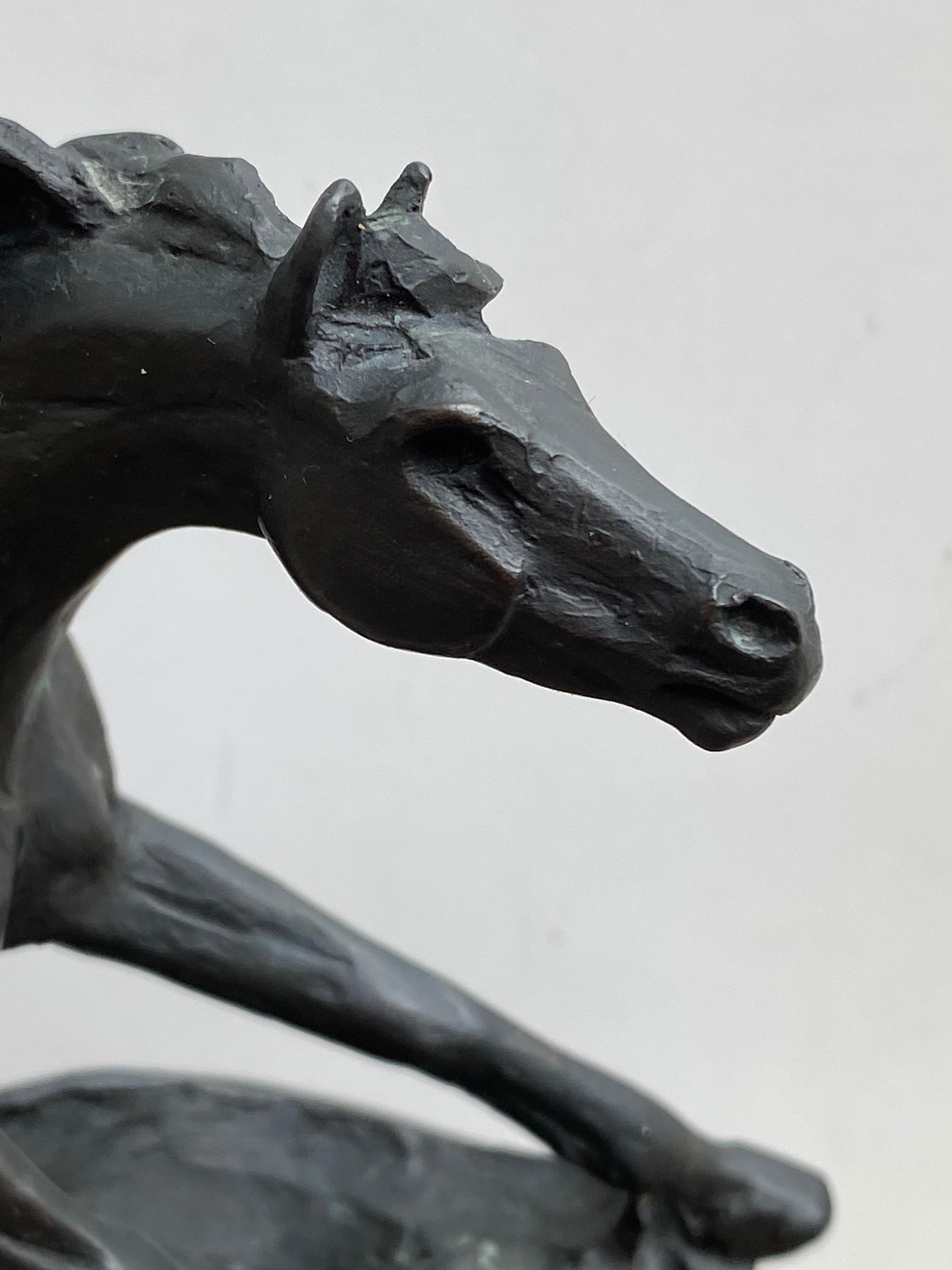 Late 20th Century Veryl Goodnight Bronze Horse For Sale