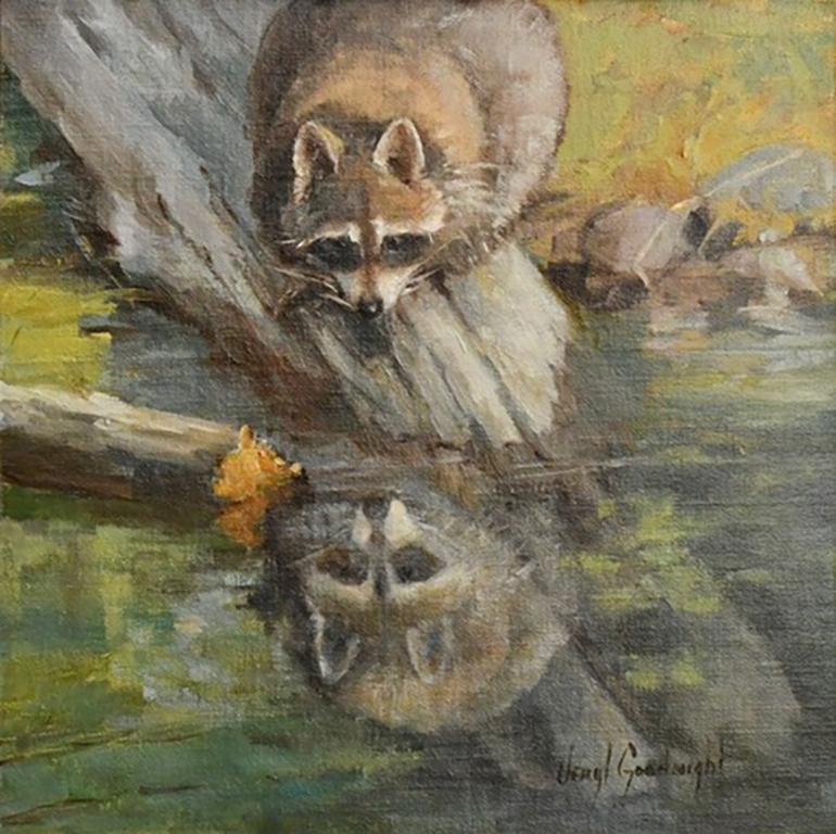 Un étranger dans mon étang - Painting de Veryl Goodnight