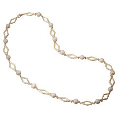 Veschetti 18 Kt Yellow Gold and South Sea Pearls Necklace