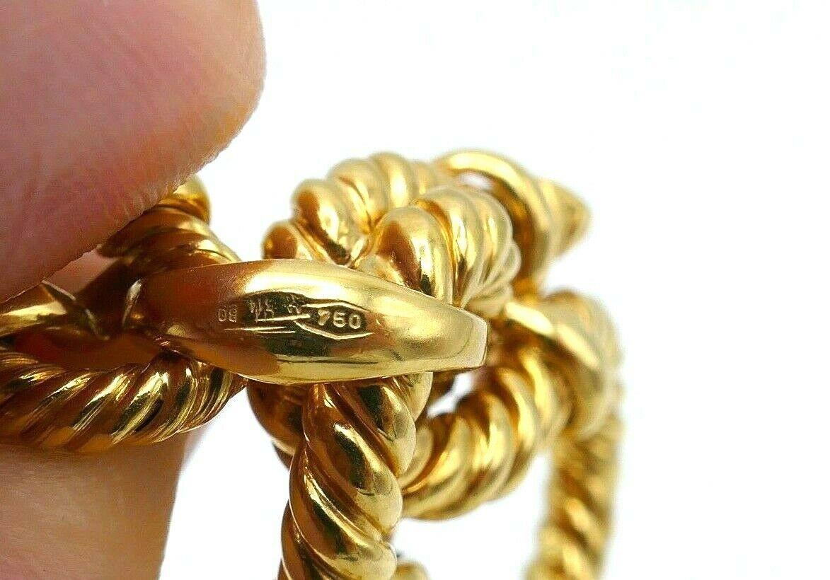 Vesco Italy Yellow Gold Rope Chain Necklace Bracelet Set 6