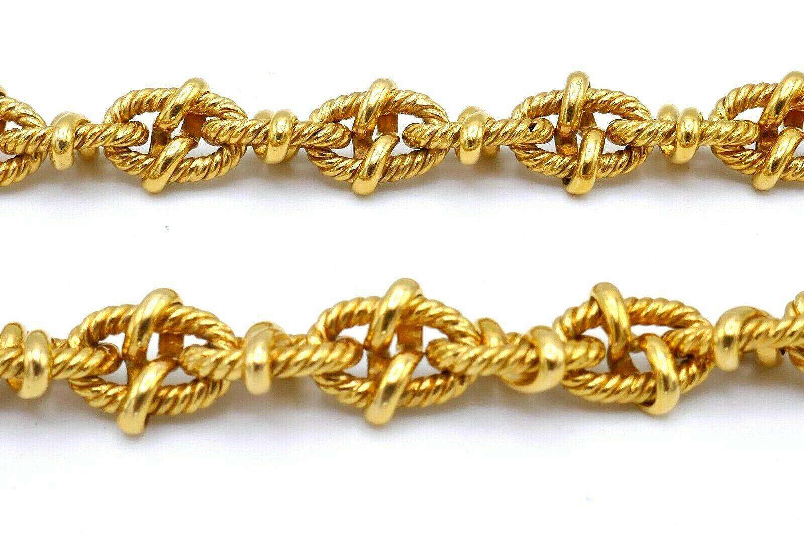 Vesco Italy Yellow Gold Rope Chain Necklace Bracelet Set 8