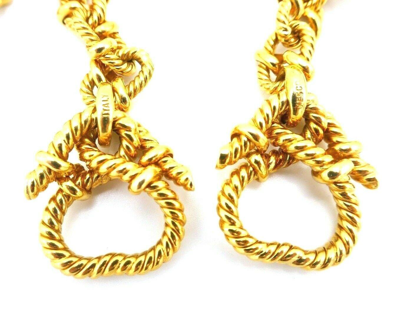 Vesco Italy Yellow Gold Rope Chain Necklace Bracelet Set 2
