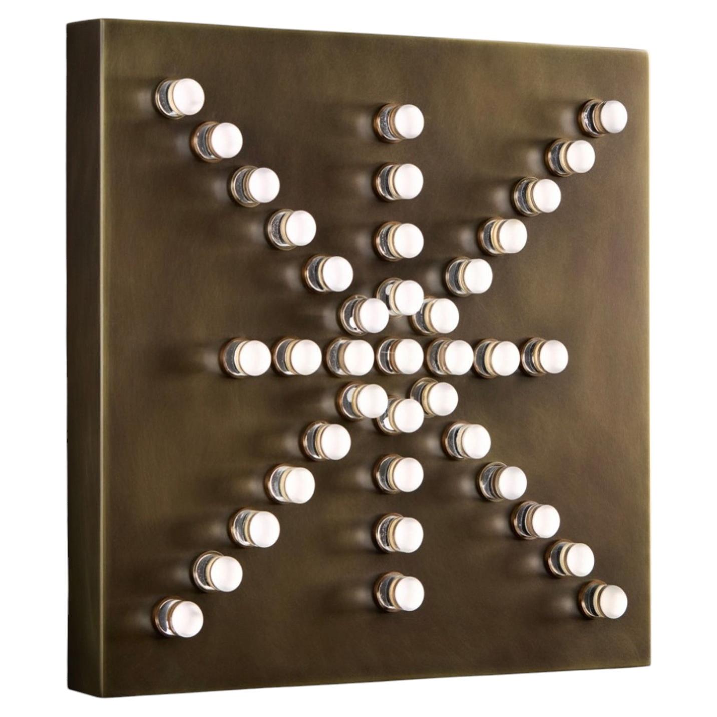 Vesper Aura', applique murale ou plafonnier en laiton massif, par Bono Holt en vente