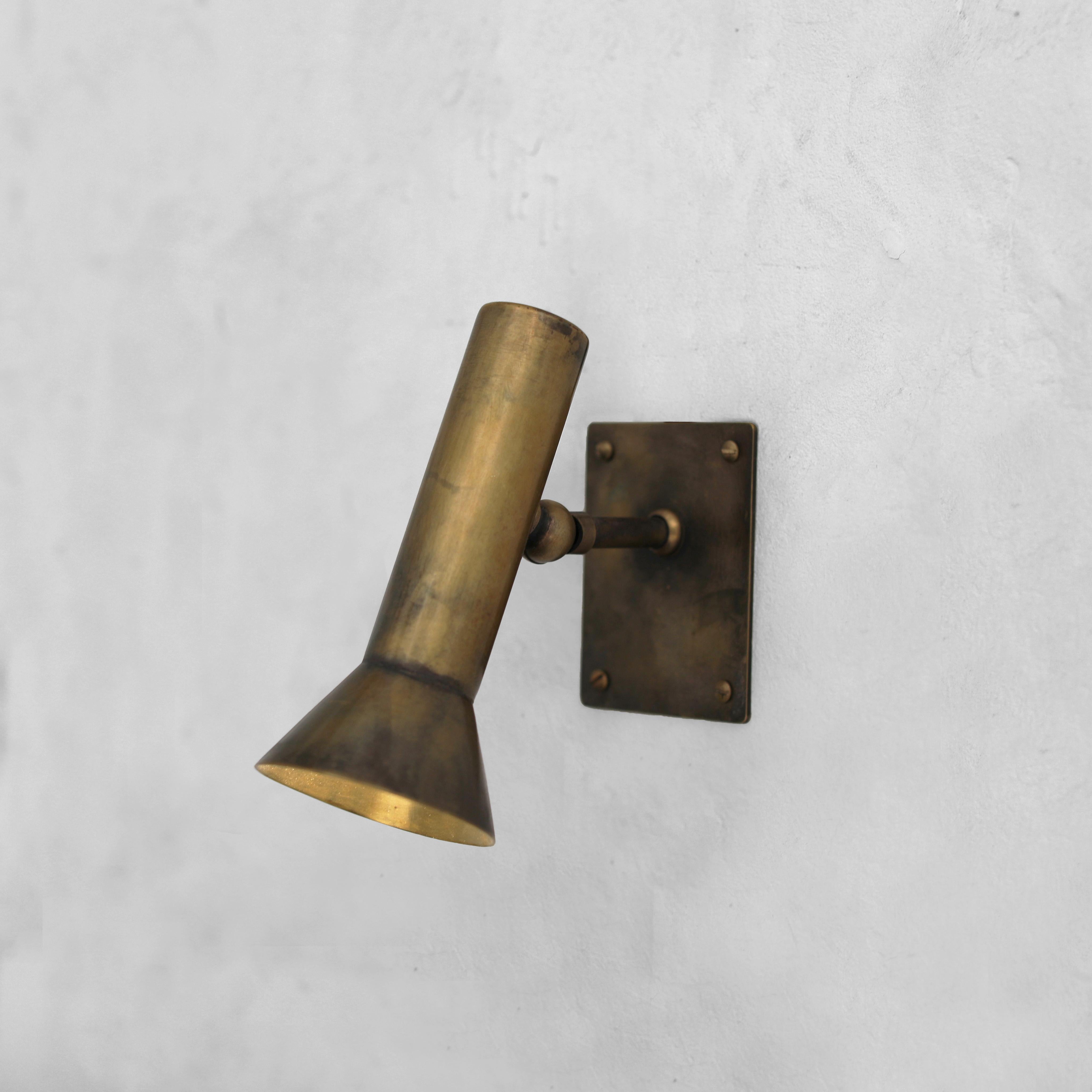 Vespera Light by WDSTCK Studio
Dimensions: 10 D x W 7 x H 15 cm
Materials: Brass,  LED

Dimmable 
Input voltage: 110V or 220V
Color temperature: 2.200-2.800K
Lumen: 240Lm
Sockets: GU10

Exploring the balance between art and design, we aim to bring