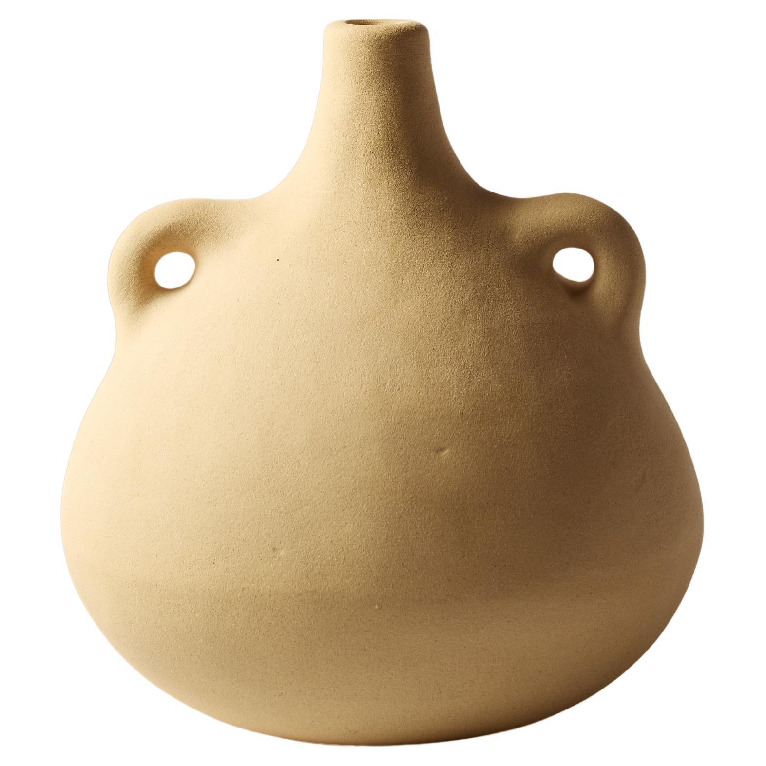 Vessel 01 in Natural Smooth Clay. Handmade by Jade Paton for Lemon For Sale