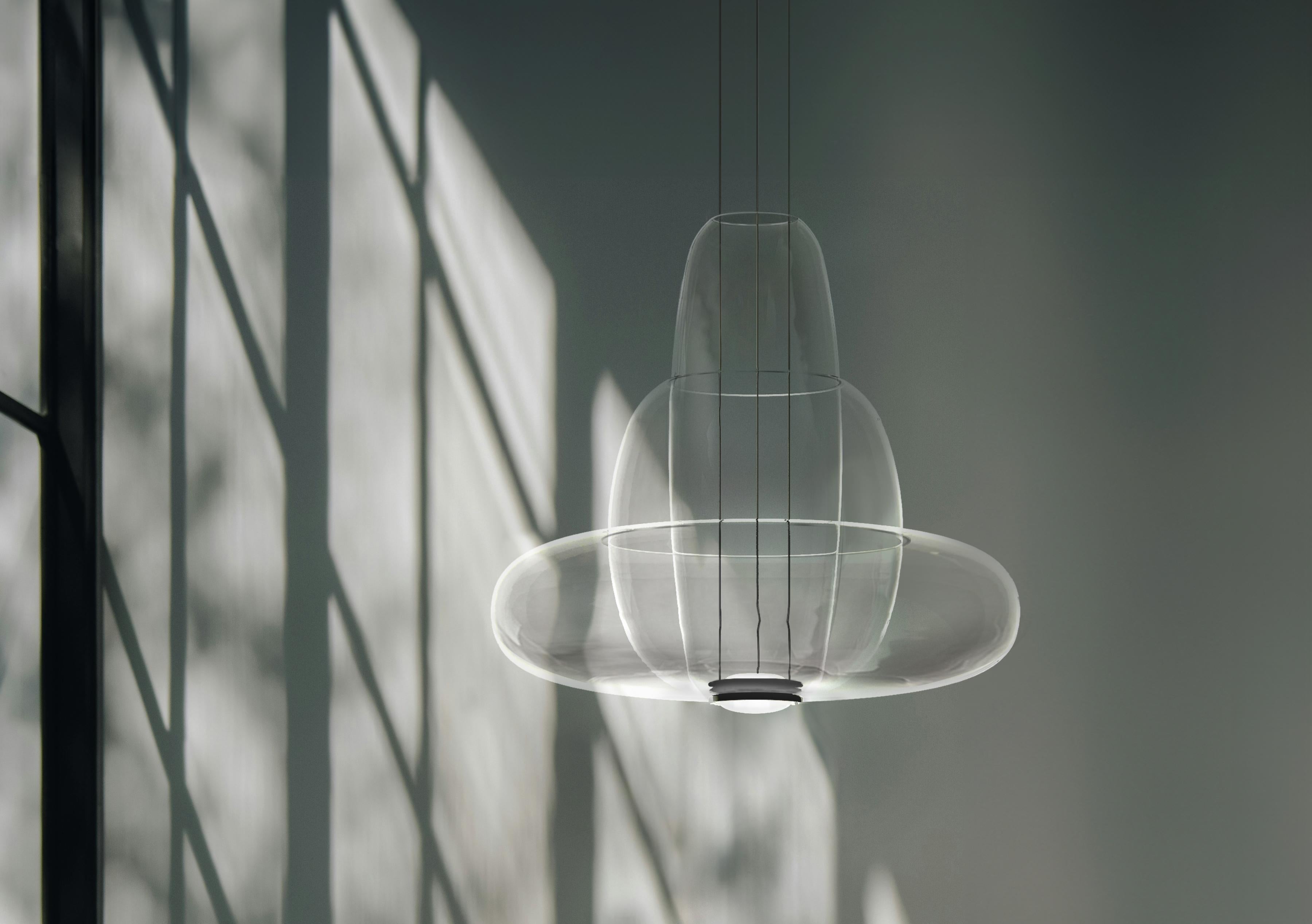 Post-Modern Vessel 3 Part Pendant Lamp by Shulab Studio For Sale