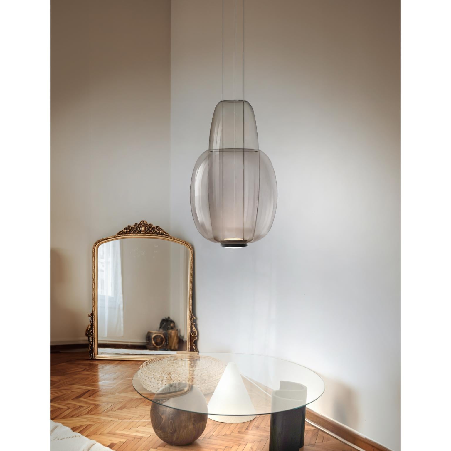 Vessel 3 Part Pendant Lamp by Shulab Studio In New Condition For Sale In Geneve, CH