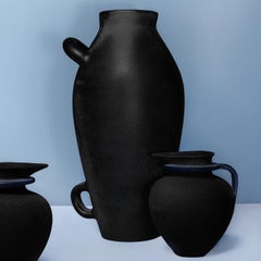 Vessel Black Ceramic Vase By Rooms Studio