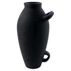 Vessel Black Ceramic Vase By Rooms Studio
