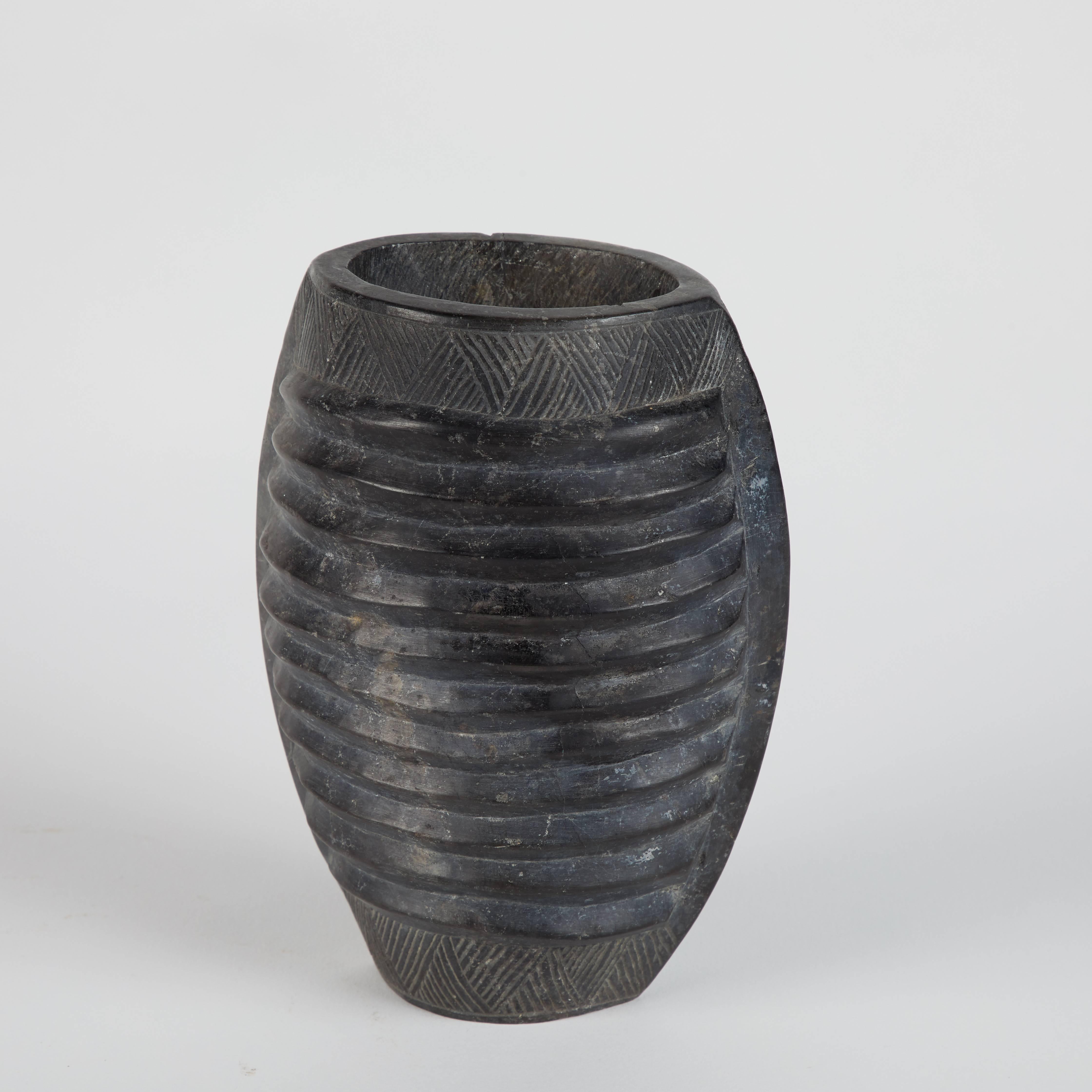 A black vessel.