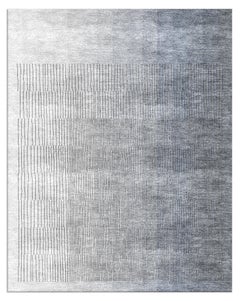 Tapis moderne noué à la main, de couleurs rouille et grise par Hands
