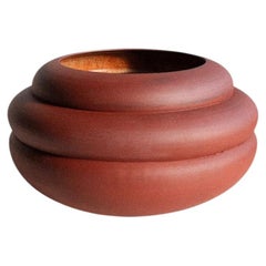 Vessel in Iron-rich Stoneware with Glazed Interior by Robin Kerr