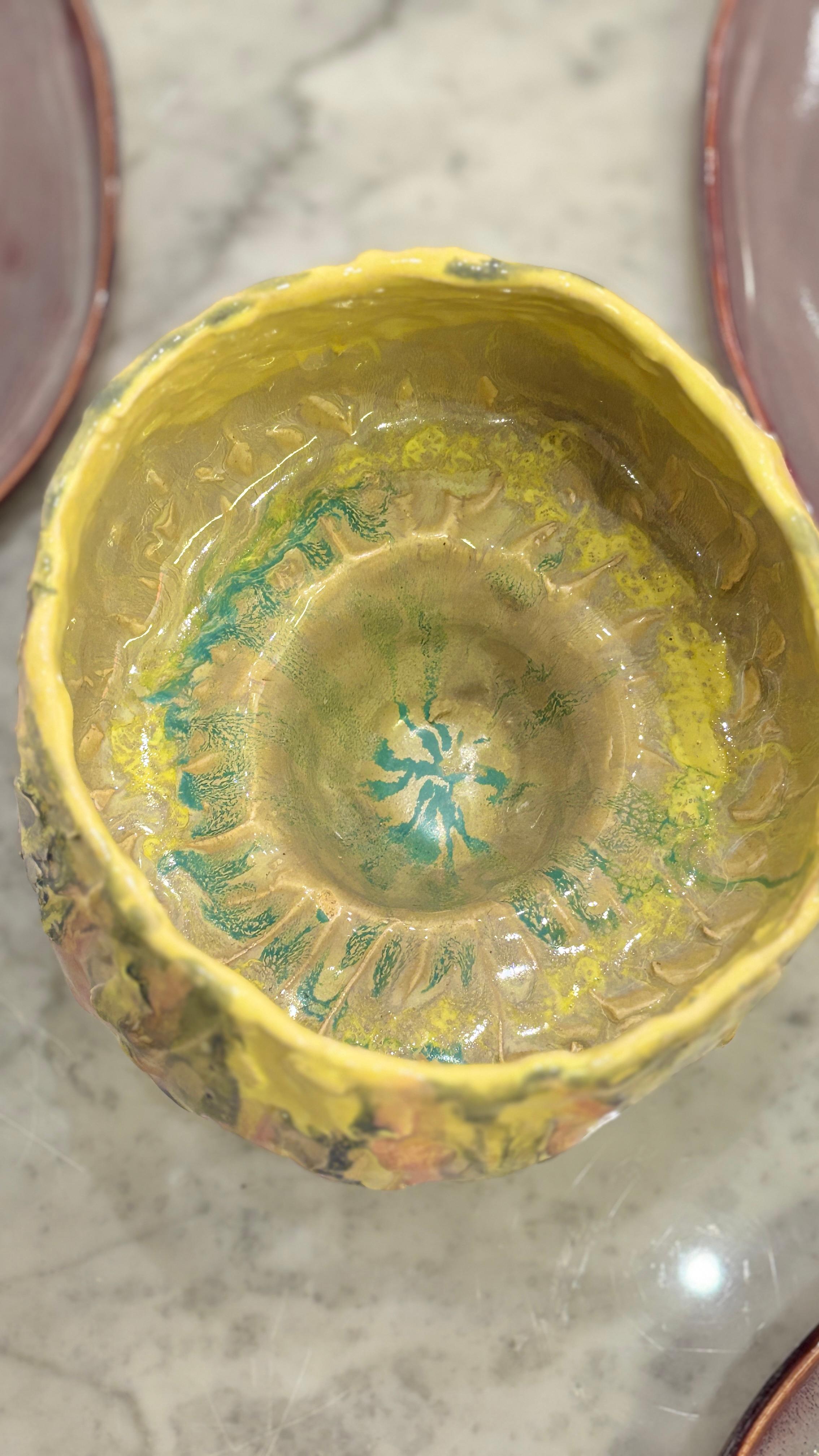 Vaso in gres in colori pastello in stile moderno in vendita 3