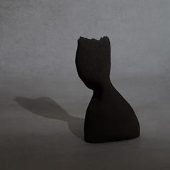 21st Century Vessel No 1 Handmade Black Vase Sculpture by Ludmilla Balkis