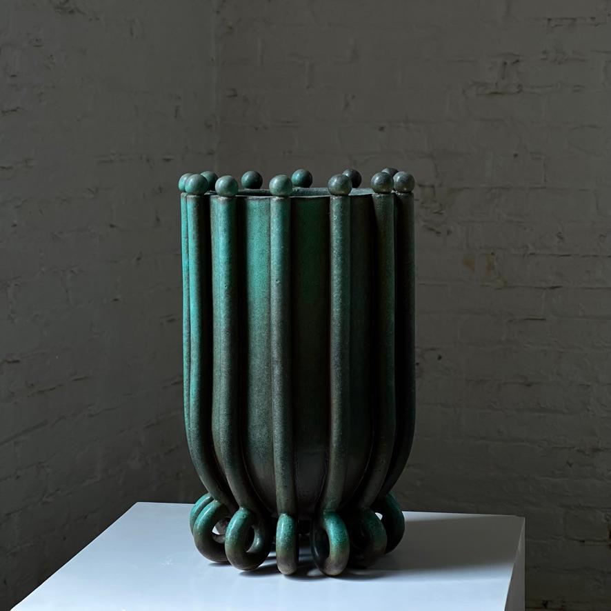 Vessel No. III, in Copper Patina glaze . Made to order.

DEVIN WILDE ceramic objects are one-of-a-kind stoneware editions.

Each piece is designed, hand-built, glazed, and fired in our Brooklyn studio.

Variations occur throughout the handmade