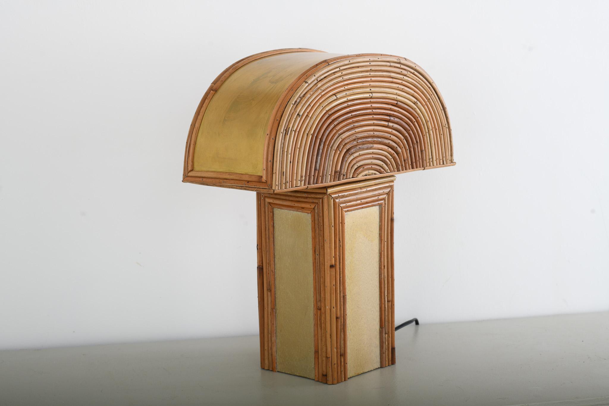 Vesta Rattan Table Lamp For Sale 2
