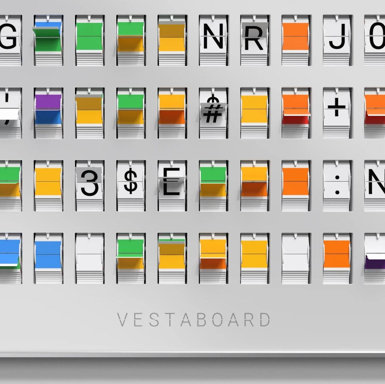 Vestaboard White / Smart Split-Flap Signage Display 
Designed by Dorrian Porter & Faiza Moore

Brighten your day with Vestaboard White. Inspire family, team members, or guests by easily sending messages from anywhere with a fresh take on the