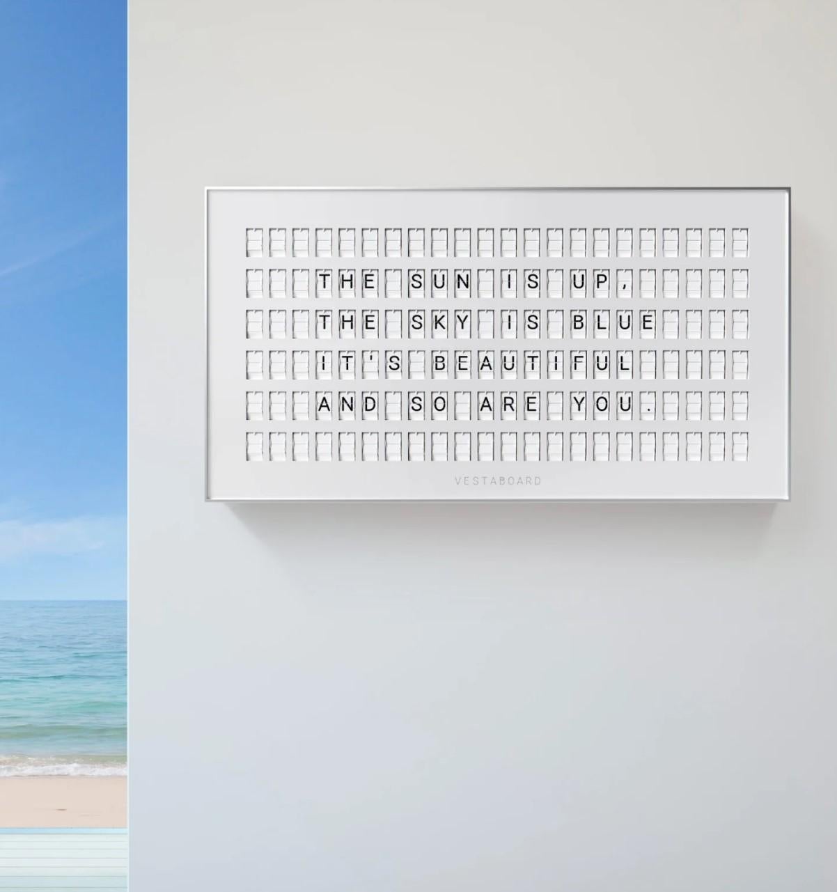 Vestaboard Smart Split-Flap Signage Display in White In Excellent Condition In Rhinebeck, NY
