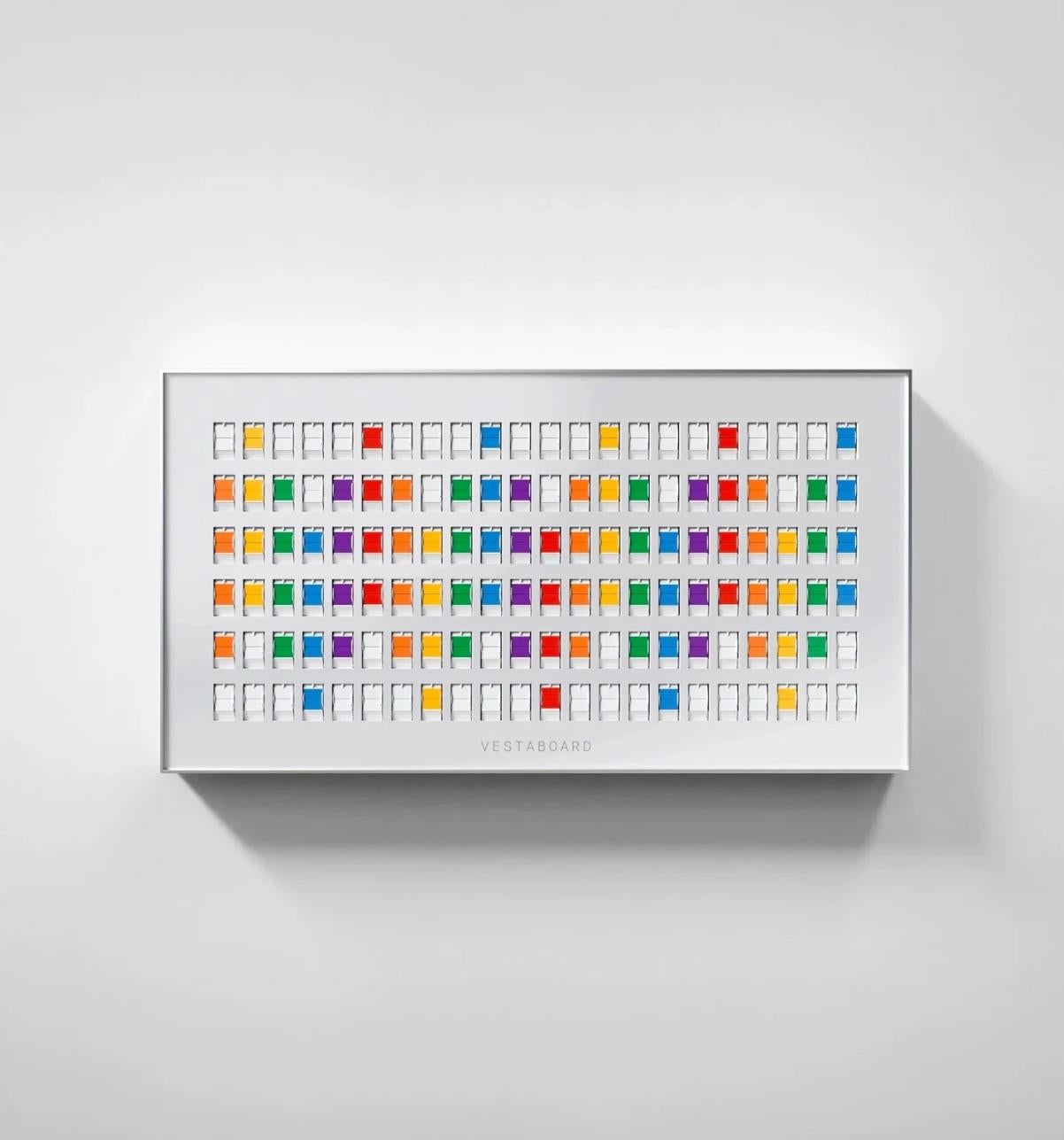 Contemporary Vestaboard Smart Split-Flap Signage Display in White