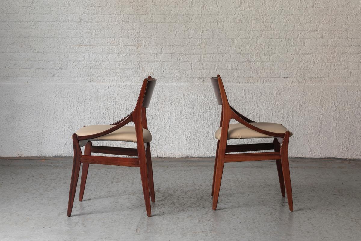 Danish Vestervig Eriksen Set of 4 Dining Chairs in rosewood, Denmark, 1960’s
