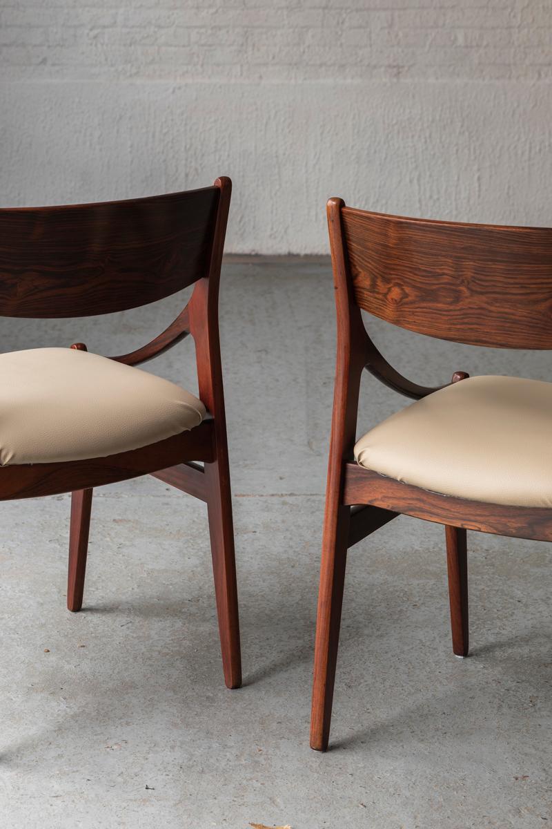 Mid-20th Century Vestervig Eriksen Set of 4 Dining Chairs in rosewood, Denmark, 1960’s