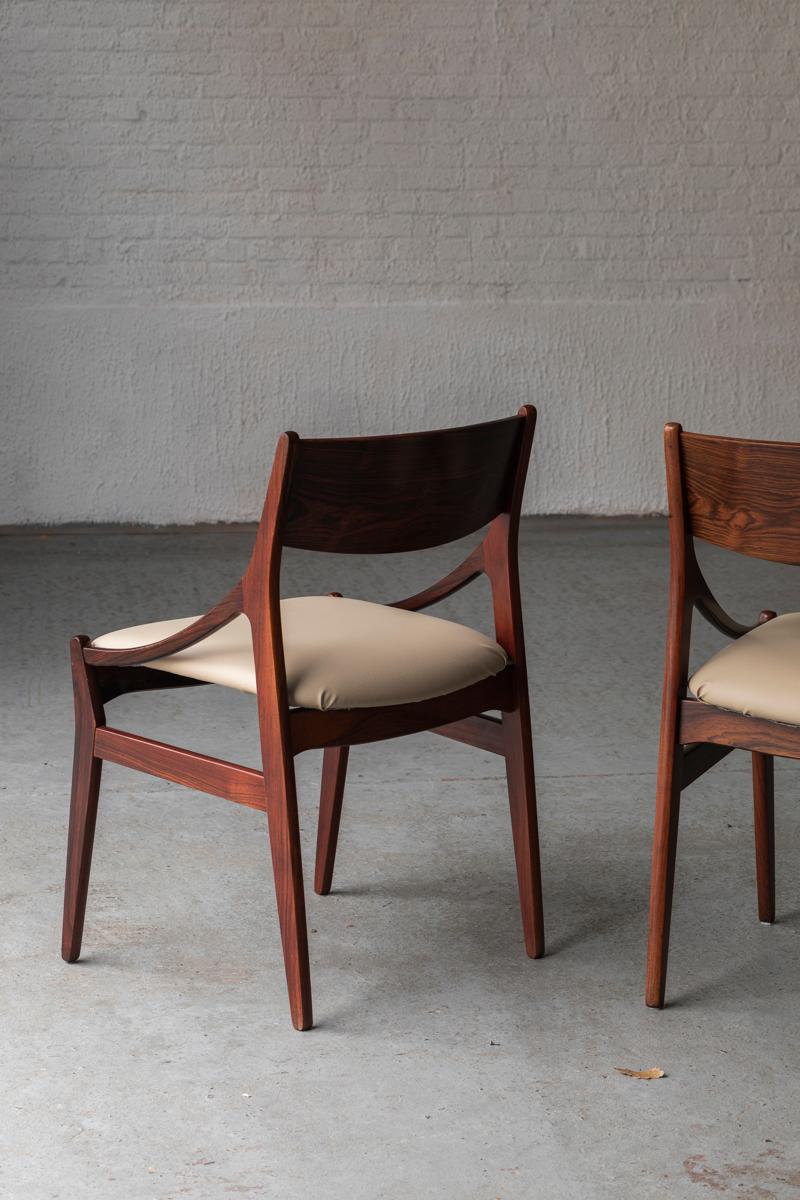 Rosewood Vestervig Eriksen Set of 4 Dining Chairs in rosewood, Denmark, 1960’s