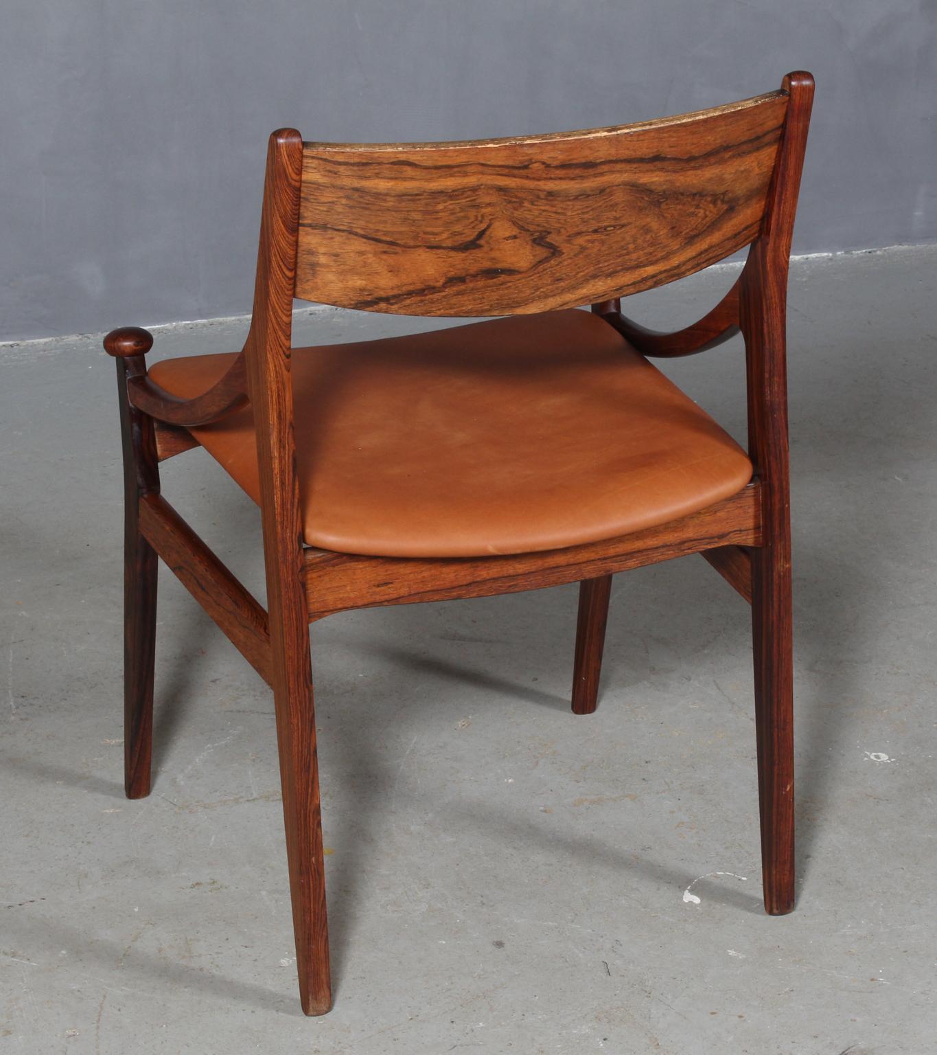 Leather Vestervig Eriksen, Set of Eight Dining Chairs