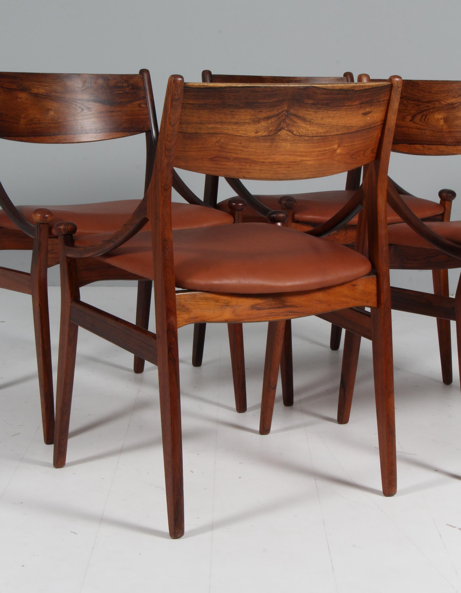 Milieu du XXe siècle Vestervig Eriksen, Ensemble de quatre chaises de salle à manger en vente