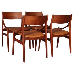 Vintage Vestervig Eriksen, Set of four Dining Chairs