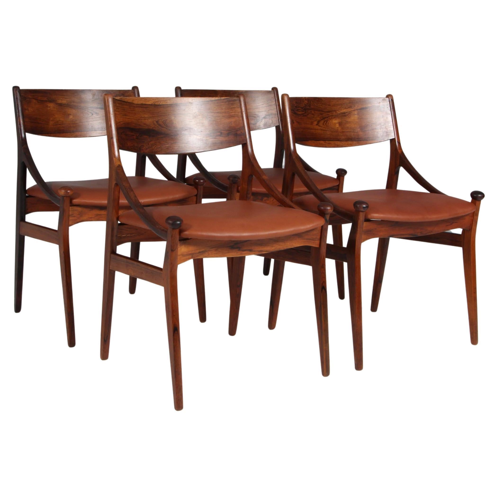 Vestervig Eriksen, Set of Four Dining Chairs For Sale