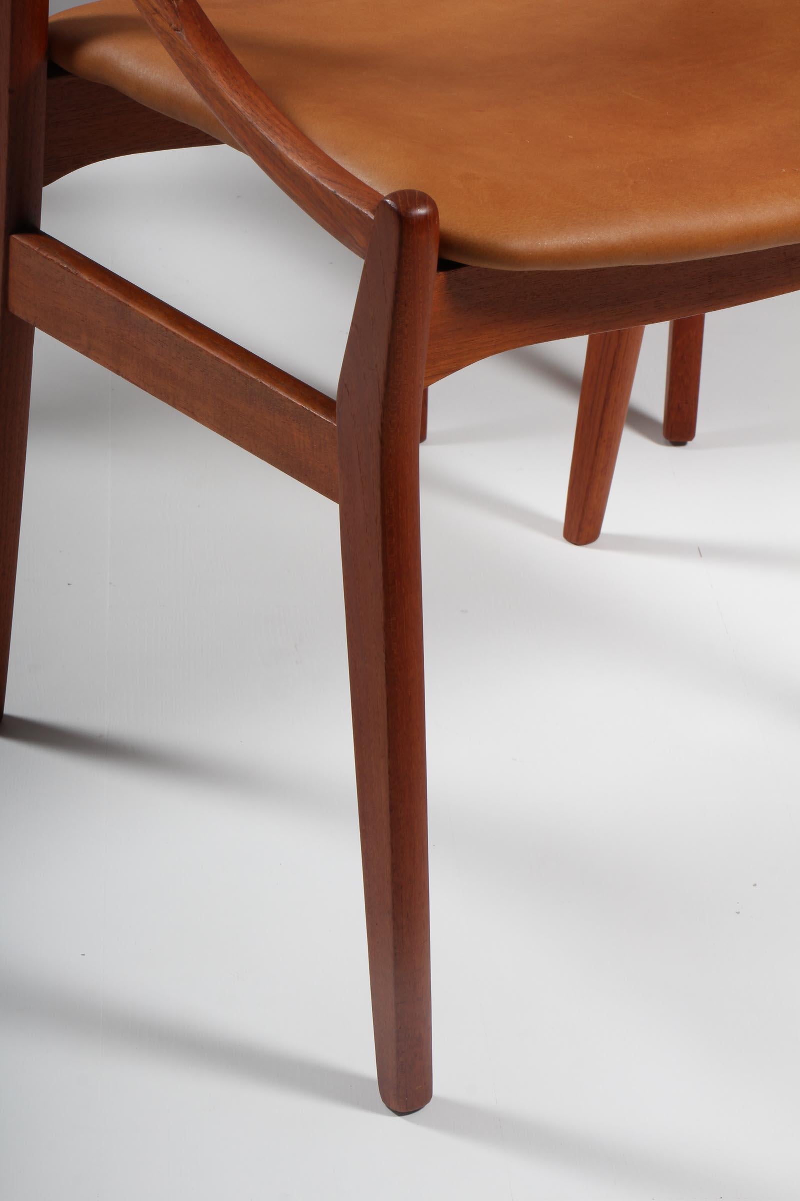Danish Vestervig Eriksen, Set of Six Dining Chairs