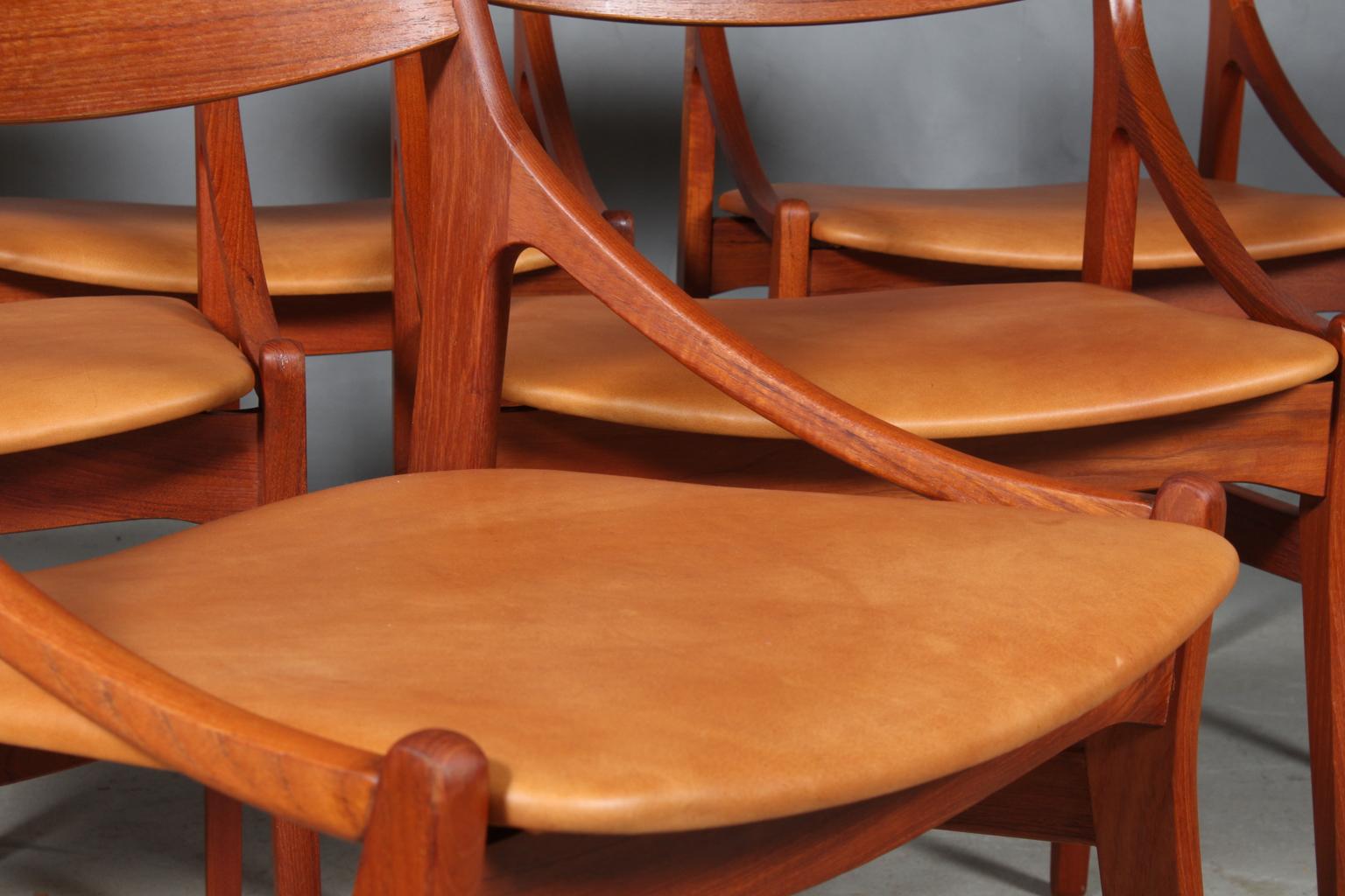 Mid-20th Century Vestervig Eriksen, Set of Six Dining Chairs