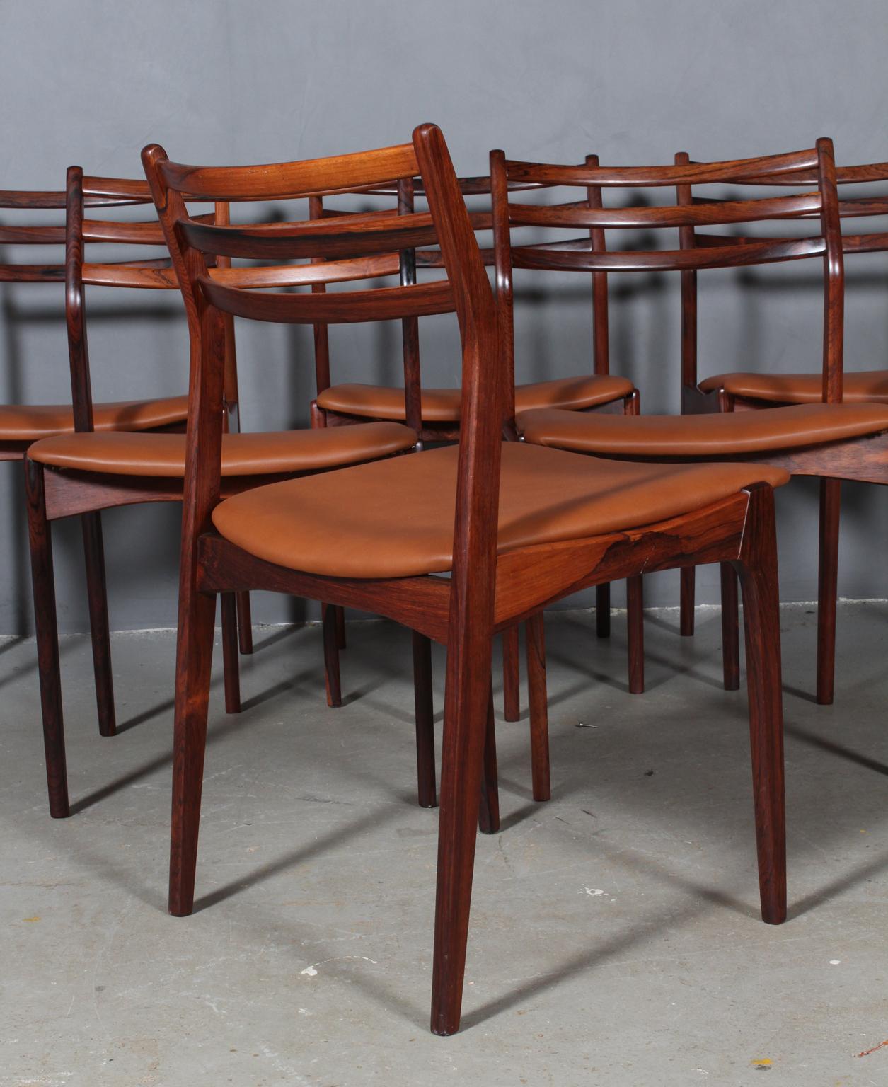 Mid-20th Century Vestervig Eriksen, Set of Six Dining Chairs