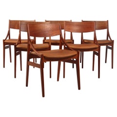 Vintage Vestervig Eriksen, Set of Six Dining Chairs