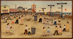 "Coney Island Boardwalk, Brooklyn, New York" Vestie Davis, Self-Taught Folk Art