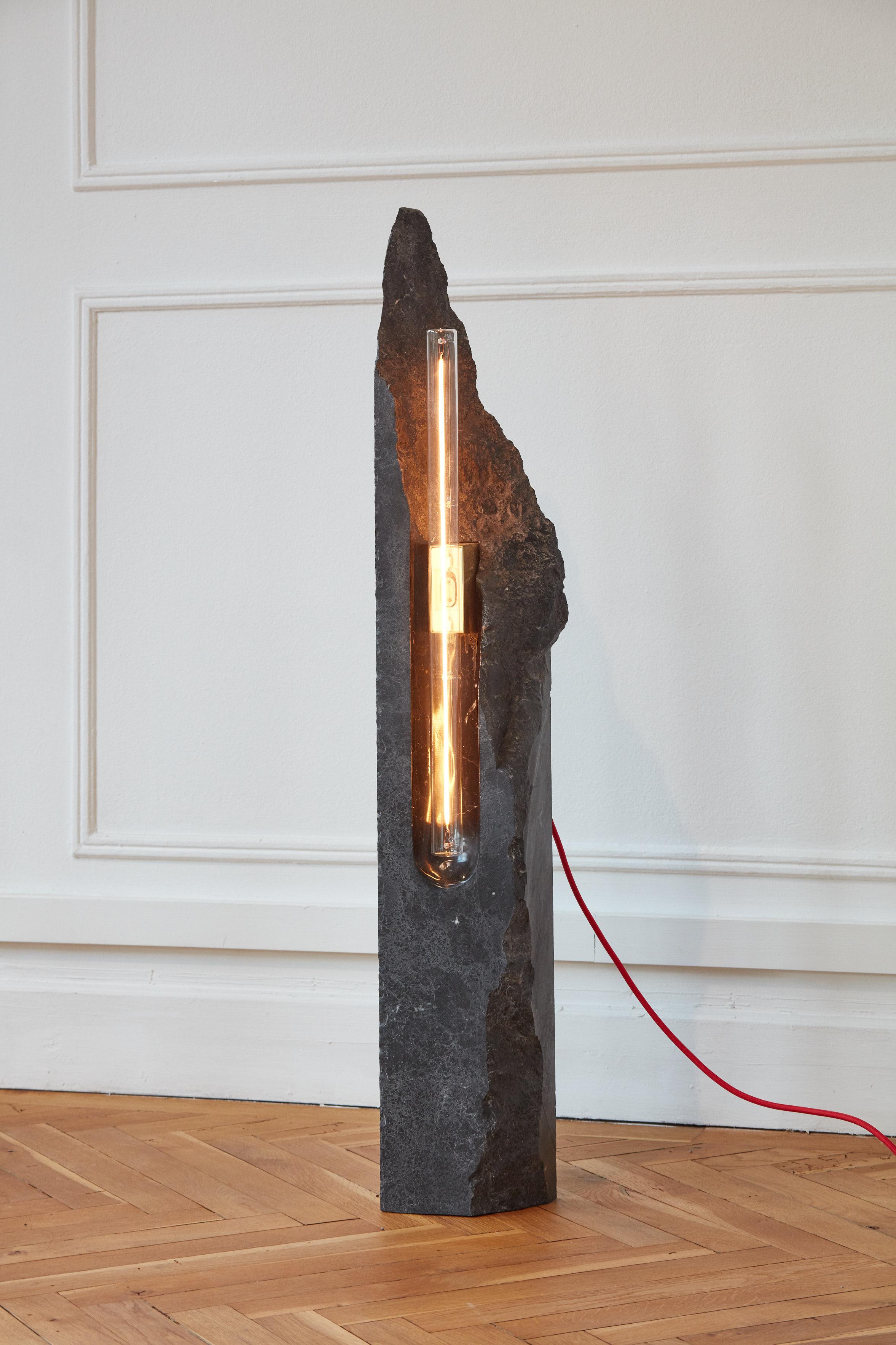 Spanish Vestige Lamp Large by Josep Vila Capdevila -  Marquina stone lamp  For Sale