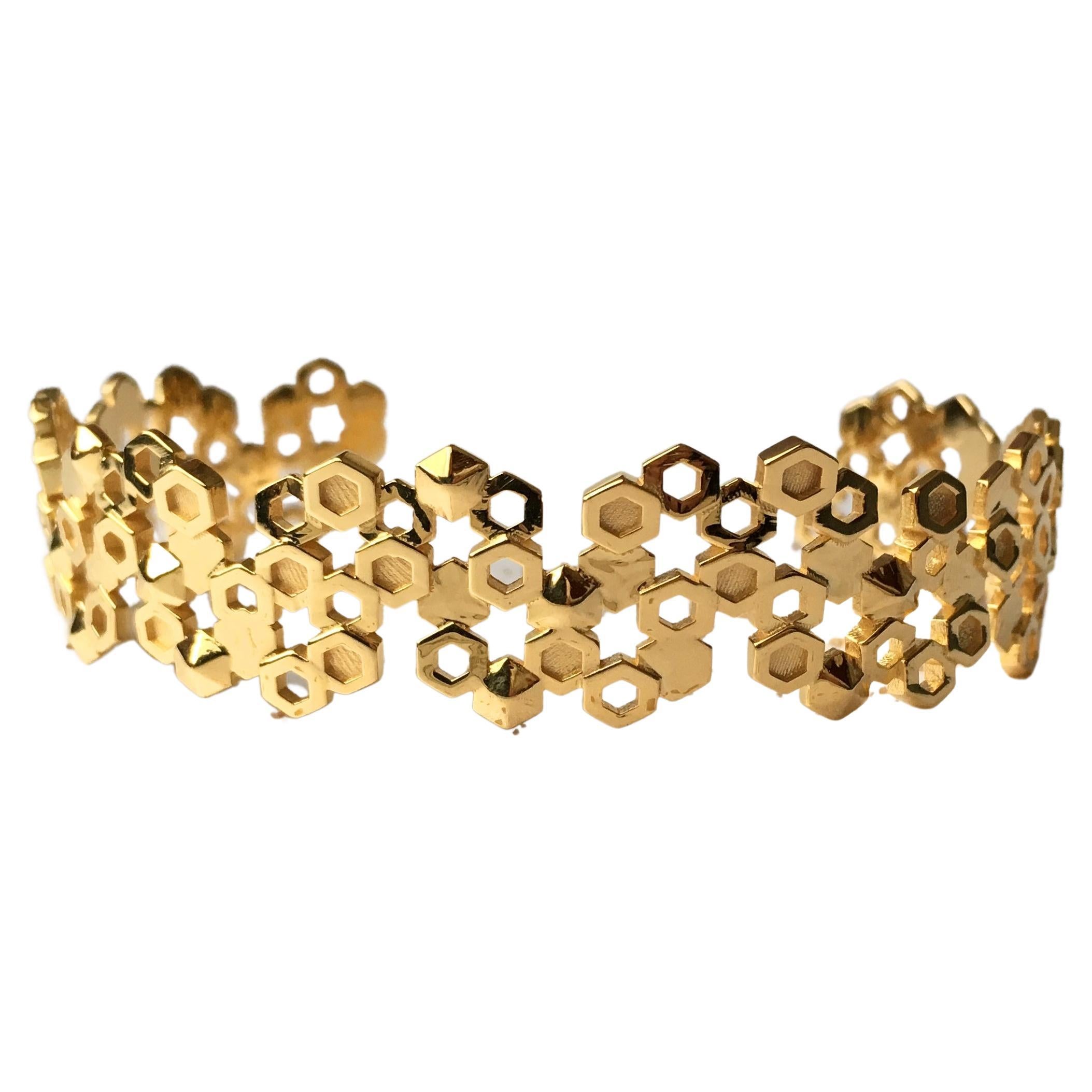 Vestiges Cuff in 18k Yellow Gold For Sale