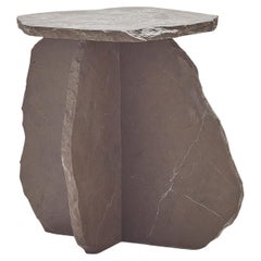“Vestiges Side Table” Marble Stone Brutalist Minimalist Coffee Table