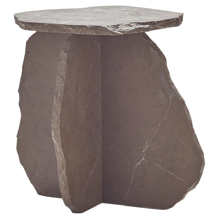 “Vestiges Side Table” Minimalist Marble Coffee Table by Aparentment For Sale