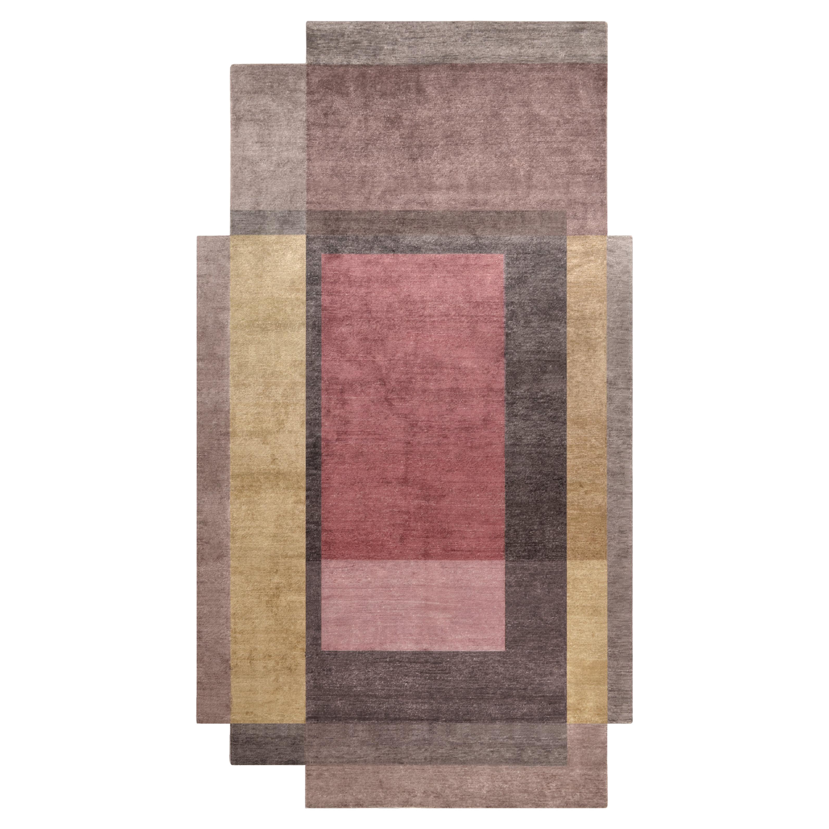 Vestigia Hand-Knotted Bamboo Silk Rug For Sale