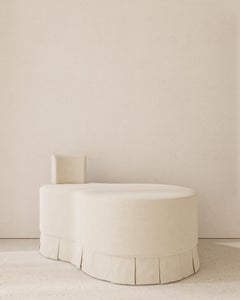 Crema Vestita Skirted Bench