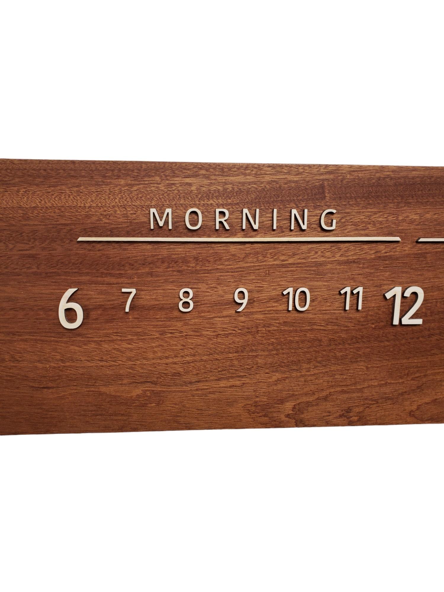 Hand-Crafted Vesuvius: 3-foot Sabele and Maple Linear Clock