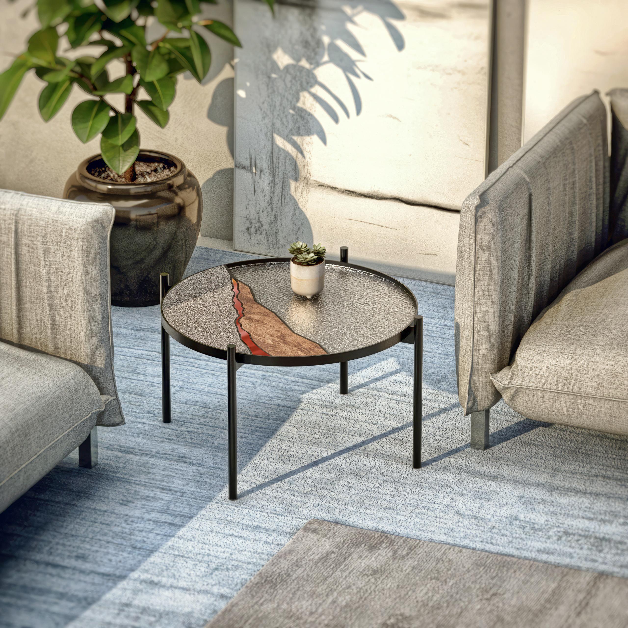 Postmoderne Grande table basse du Vésuve par Atlas Project en vente